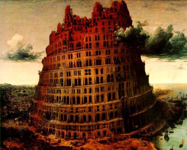 BRUEGEL, Pieter the Elder The-Little-Tower of Babel Sweden oil painting art